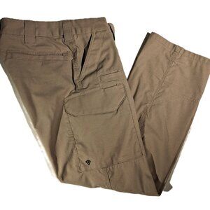 FIRST TACTICAL PANTS wms  8 Tall  Defender-124002  Tan  Pockets  Double Knee EUC